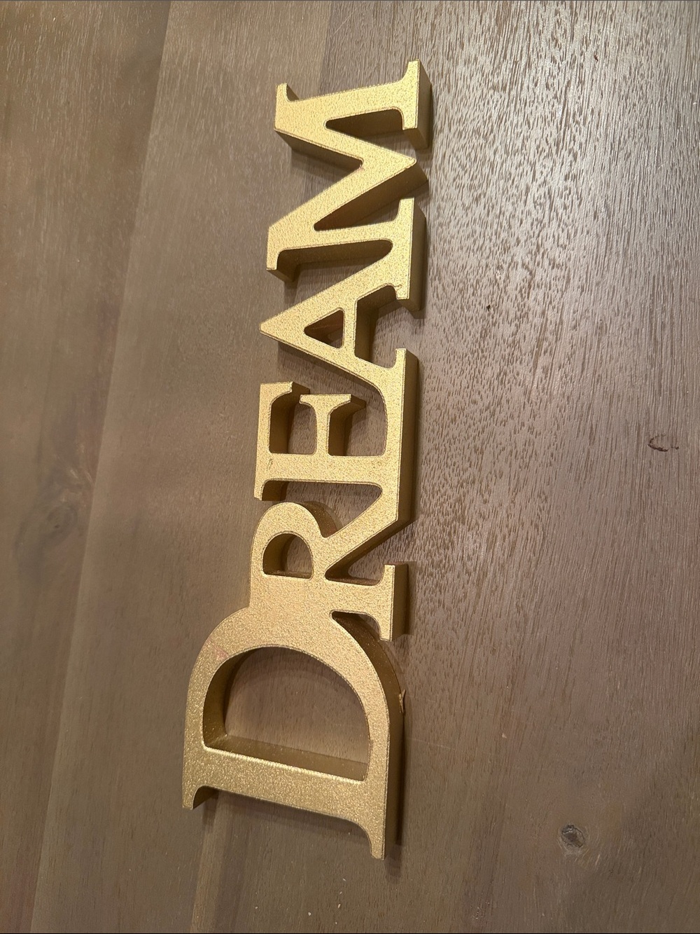 Source Unknown Gold DREAM Wall Word Decor